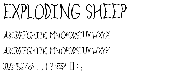 Exploding Sheep font